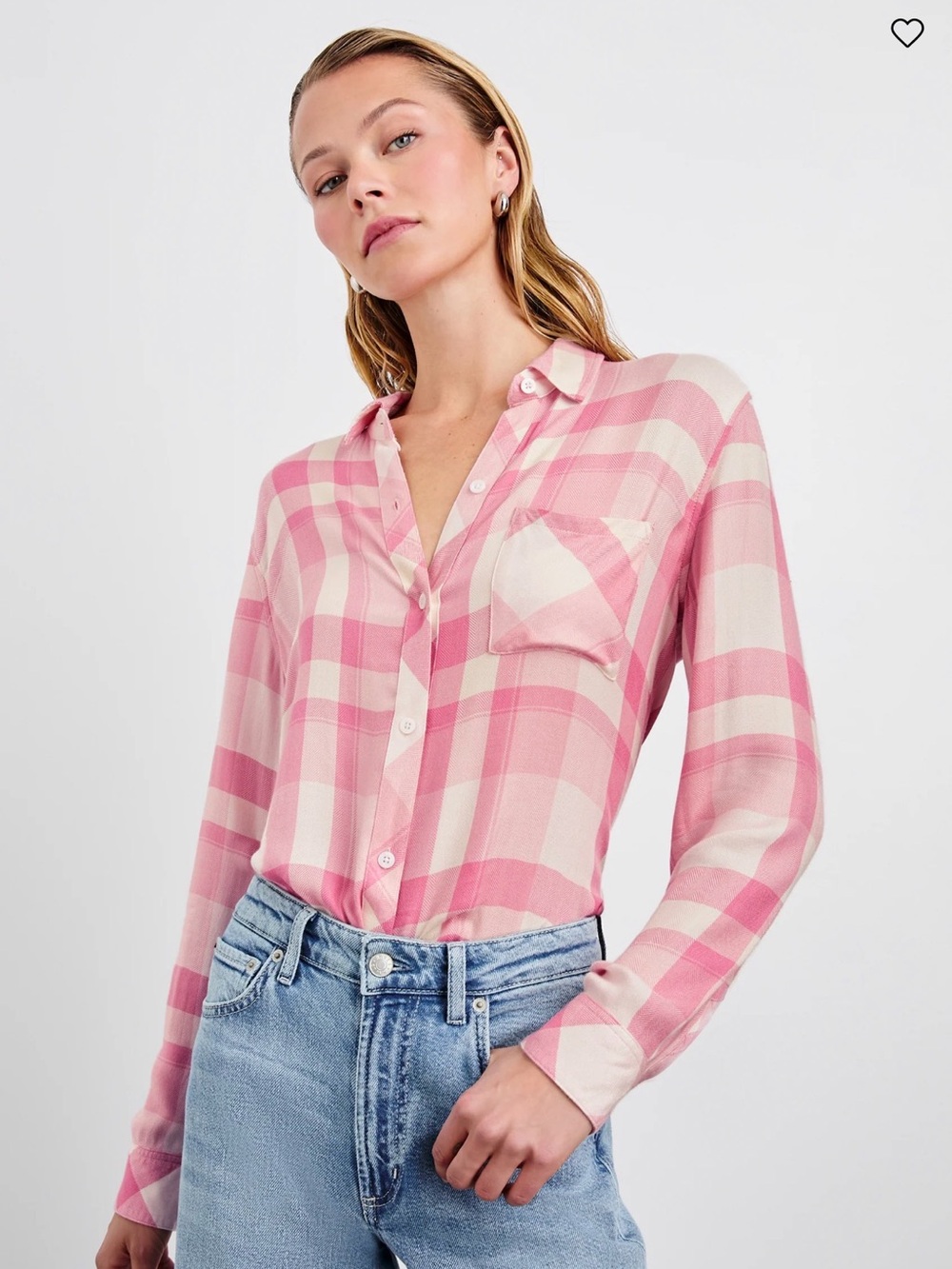Rails Pink Plaid Button-Down Shirt